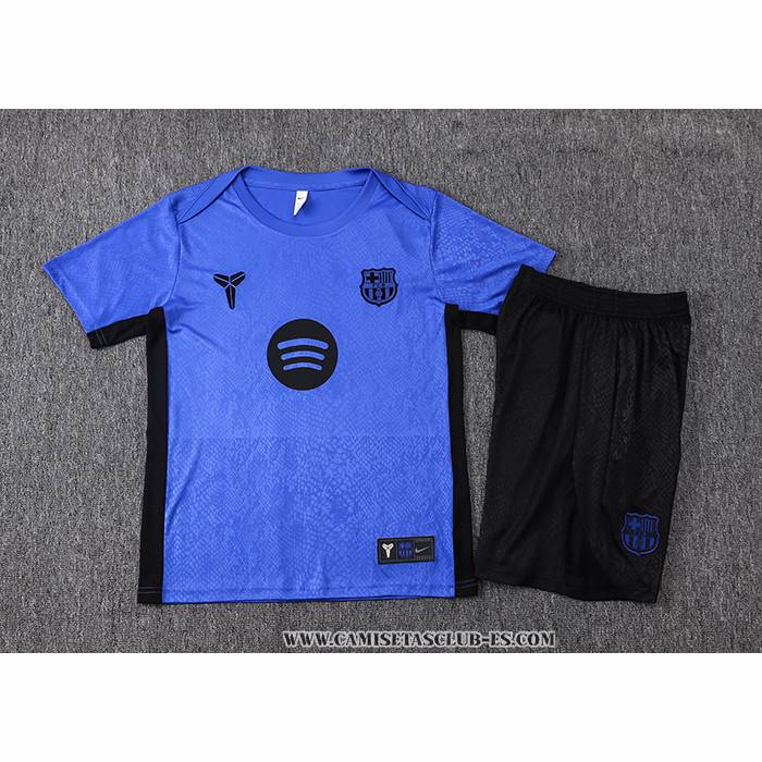 Chandal del Barcelona 25-26 Manga Corta Azul - Pantalon Corto Purpura